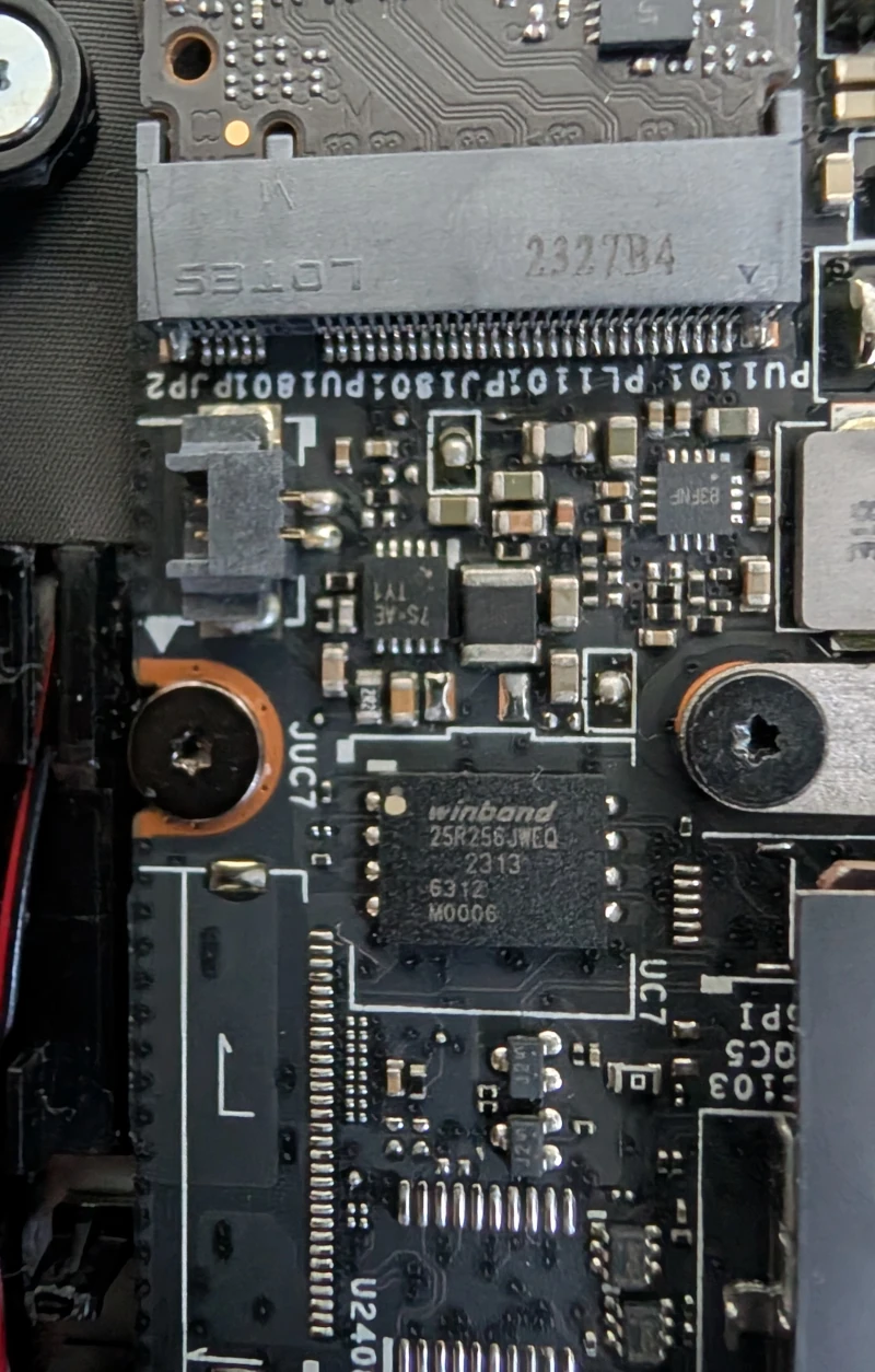The BIOS chip on the Framework 13" AMD 7040 series