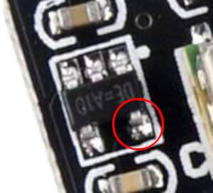 Picture of the RT9193-33GB with 3.3 V output highlighted