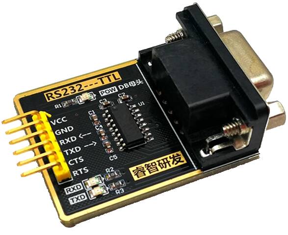 Picture of RS-232 serial driver with the SP3232 chip